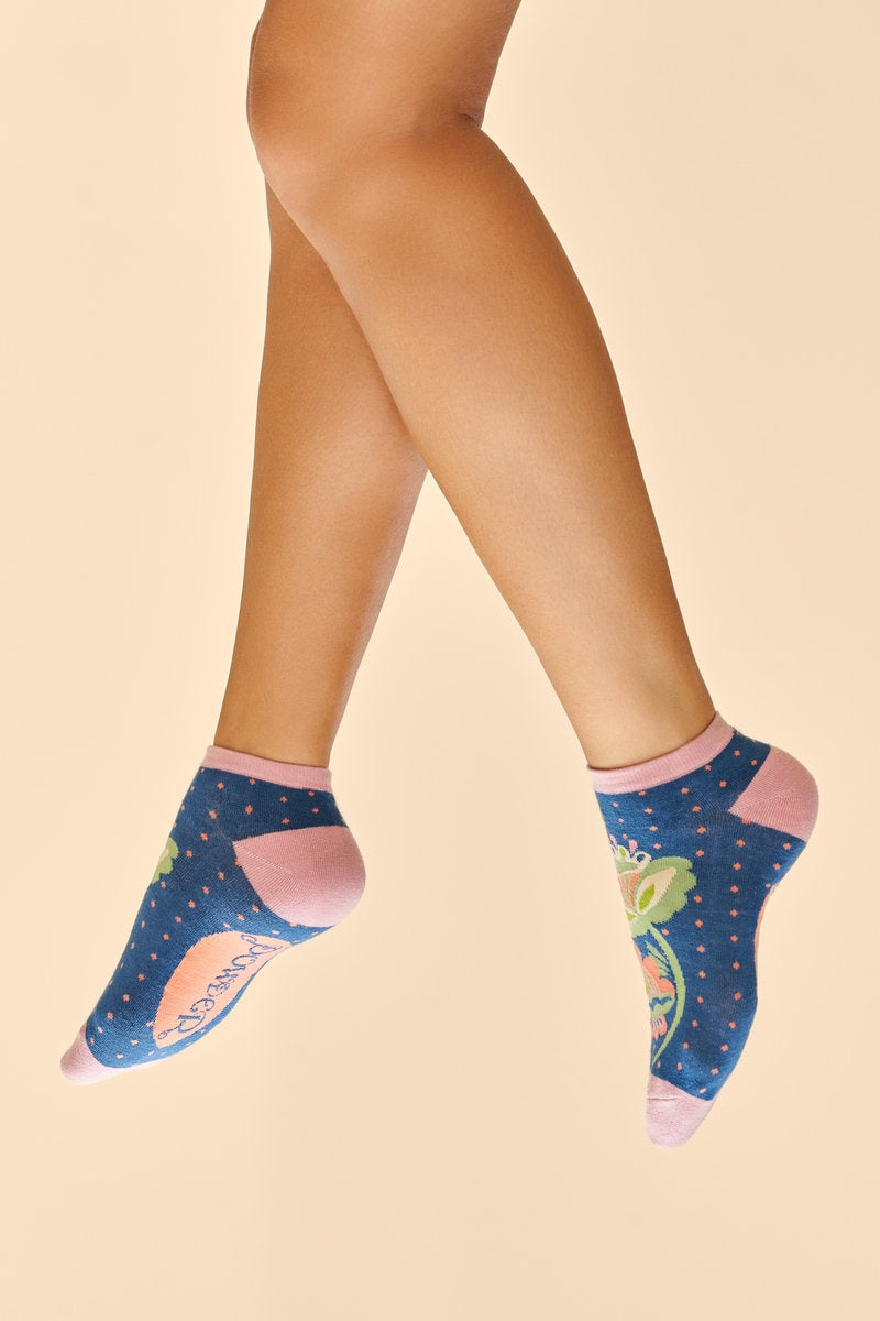 Scandinavian Stems Ankle Socks Navy