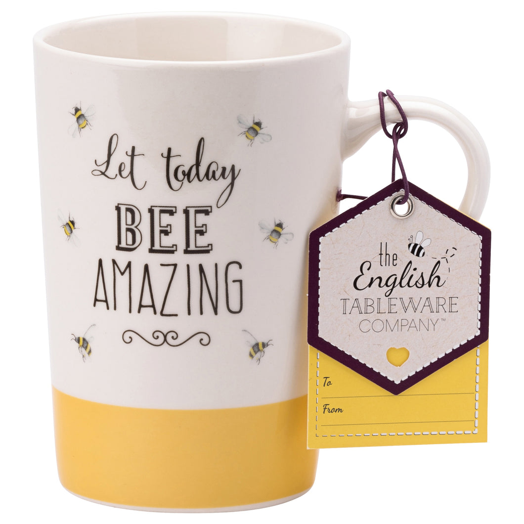 Bee Happy 'Bee Amazing' China Latte Mug Yellow