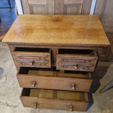 Load image into Gallery viewer, Antique Solid Oak Chest Drawers two over two
