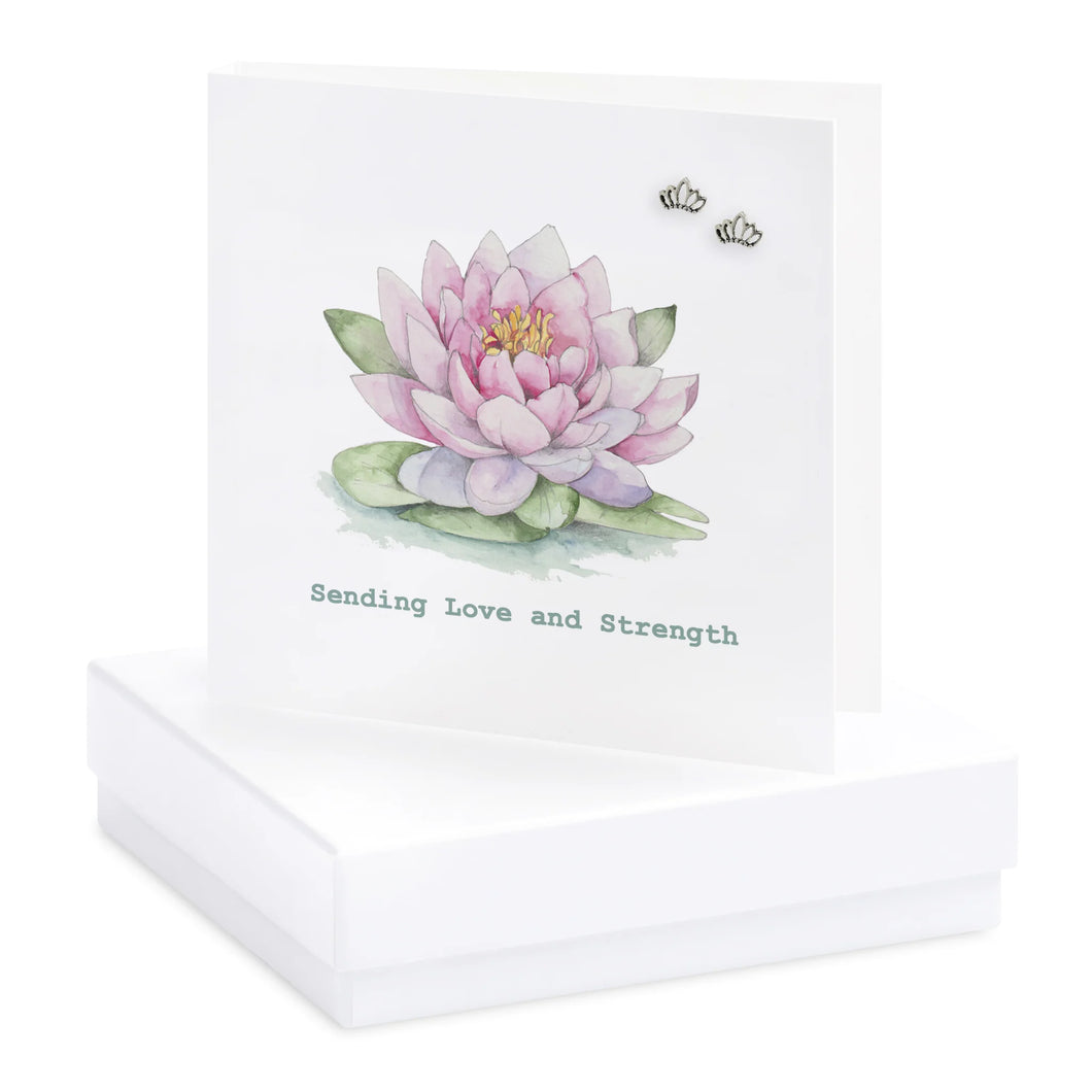 Lotus Flower Earring Card