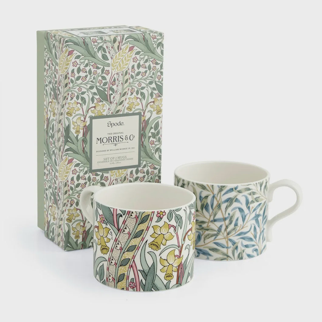 Morris & Co Daffodil &  Willowbough Mug Set 0f 2