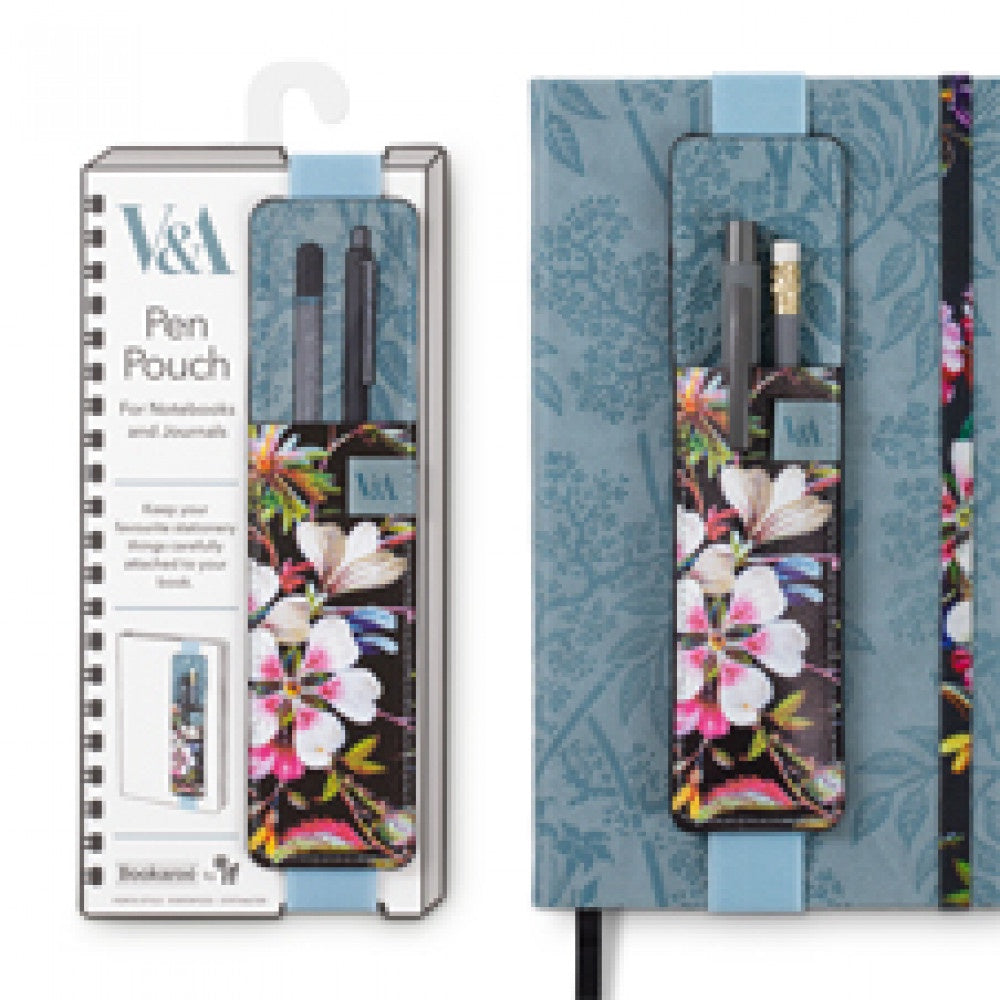 V&A Bookaroo Pen Pouch Kilburn Black Floral