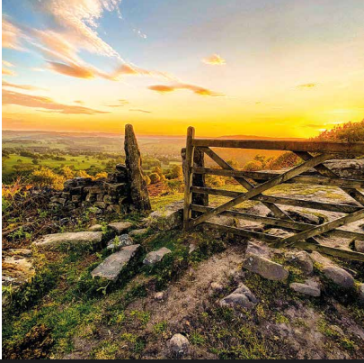 Sunset Over Baslow Card