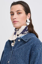 Load image into Gallery viewer, Wicly Byoung Small Scarf Navy &amp; Cream
