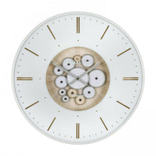 Load image into Gallery viewer, 21&quot; Clocksmith Wall Clock  Cog Ivory
