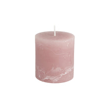 Load image into Gallery viewer, Rustic Pillar Candle Dusky Pink 3
