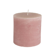 Load image into Gallery viewer, Rustic Pillar Candle Dusky Pink 3
