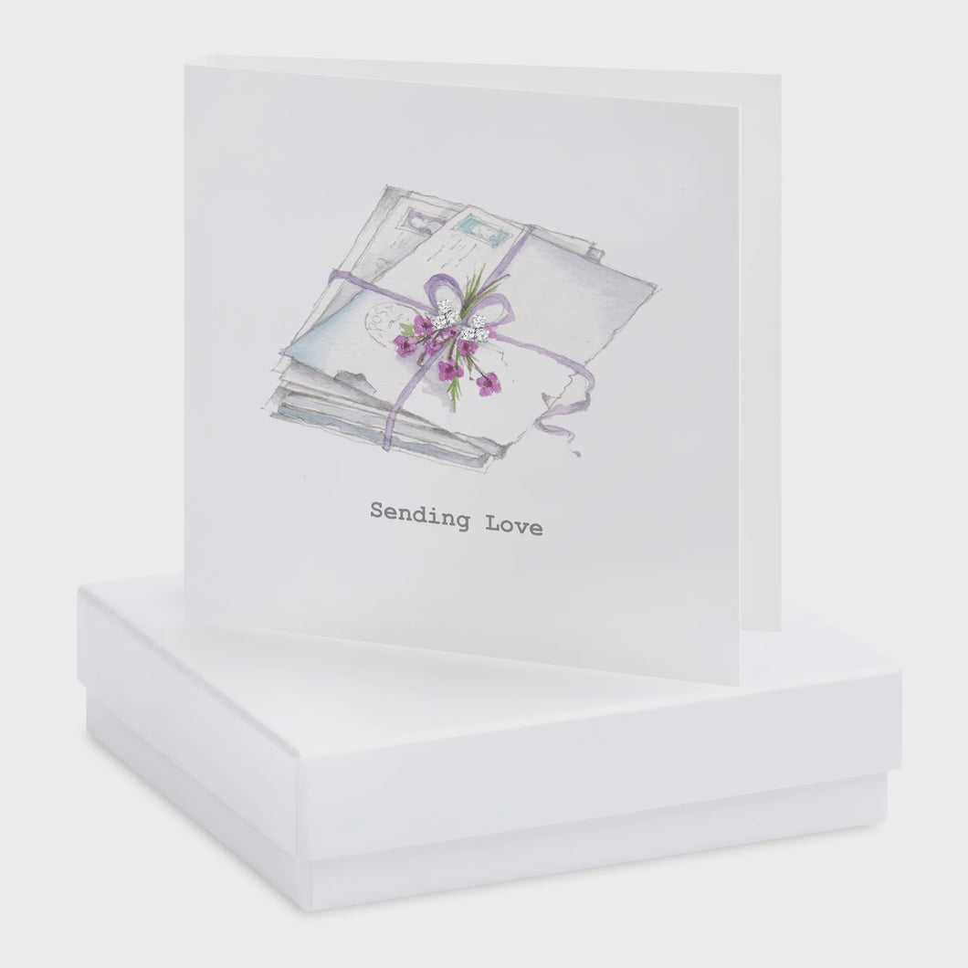 Boxed Letters Earring Card