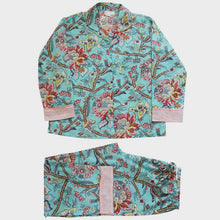 Load image into Gallery viewer, Blue Orchid Floral Pyjama&#39;s M/L
